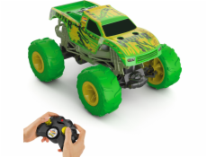 Mattel Hot Wheels Monster Trucks RC dálkové ovládání vozidla Gunkster svítí ve tmě 1:15 (HTP15)