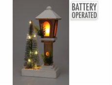 Home Styling Collection Figurka z jedlového dřeva s LED lucernou, 37 cm