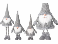 Vánoční dekorace Vánoční dekorace Santa Claus na teleskopických nohách stříbrná 30x18x100cm