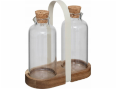 5 pěti lahví na olej a ocet HARMONY, 2 karafy 300 ml