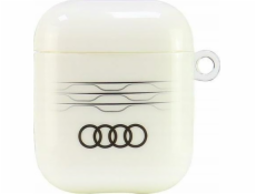 Audi Audi IML Geometric Pattern AirPods 1/2, kryt bílá/bílá AU-IMLAP-A6/D3-WE