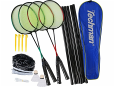 Badmintonový set Techman pro 4 osoby + 2 míčky