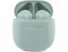 Bluetooth sluchátka Guess Guess GUTWSJ14ESGN TWS + dokovací stanice zelená/zelená Tištěné klasické logo
