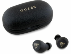 Bluetooth sluchátka Guess Guess GUTWSPGTSPSK TWS + dokovací stanice černá/černá Grained Classic Logo