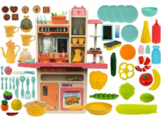LeanToys Růžová dětská kuchyňka LEAN Toys