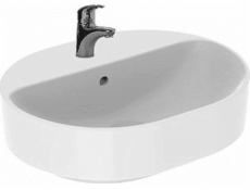 Kolo Variform umyvadlo, eliptické umyvadlo, 50 cm, na desku, s otvorem pro baterii (500775016)