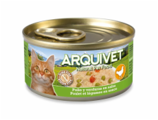 ARQUIVET Kuře se zeleninou v omáčce - mokré krmivo pro kočky - 80 g