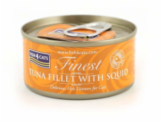FISH4CATS Tuna fillet with squid - mokré krmivo pro kočky - 70g