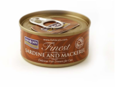 FISH4CATS Sardine and mackerel - mokré krmivo pro kočky - 70g