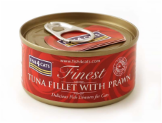 FISH4CATS Tuna fillet with prawn - mokré krmivo pro kočky - 70g