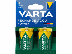 1x2 Varta Recharge Accu Power D Mono 3000 mAh