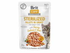 BRIT Care Cat Sterilized Salmon&Tuna Pouch - wet cat food - 85 g