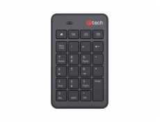 C-TECH Numerická kávesnice KBN-02WS, 23 kláves, Bezdrátová, Černá