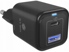 ICY BOX 2portová USB 20W nástěnná nabíječka IB-PS1020-PD, USB-A + USB-C