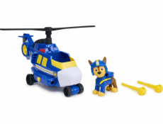 Spin Master Paw Patrol Air Rescue – Chaseův policejní záchranný vrtulník s raketometem a figurkou Chase, autíčko