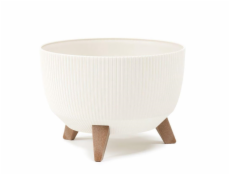 Květináč Lamela Roma 960-74, plast, O 40 cm, krém