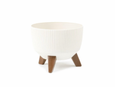 Květináč Lamela Roma 956-74, plast, O 24 cm, krém