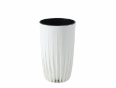 Květináč Lamela Mira Tall 983-05, plastový, O30 cm, bílý