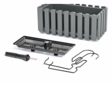 Květináč Prosperplast BOARDEE FENCYCASE W, O 38x18 cm, šedý