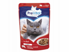 PREVITAL Beef in jelly - mokré krmivo pro kočky - 100g