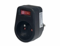Konnoc DX-FZBK-01/01A rozbočka 1x zásuvka s vypínačem černá