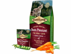 CARNILOVE Cat Hairball Control Kachna a Bažant - suché krmivo pro kočky - 400 g