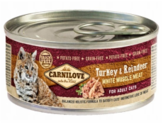 CARNILOVE Cat Krocan & Sob Bílé Svalové Maso – mokré krmivo pro kočky – 100 g
