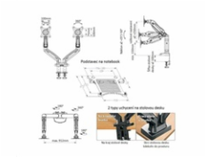 Fiber Mounts H3F160 držák notebooku a monitoru