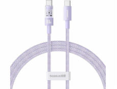 Baseus Gem Rychlonabíjecí kabel USB C na USB C 1 m 100 W Fialová