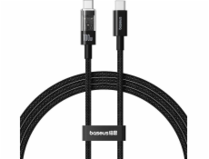 Baseus Gem Rychlonabíjecí kabel USB C na USB C 1 m 100 W černý