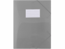 Donau Folder s gumičkou DONAU, PP, A4, 480 mikronů, 3-násobný, poloprůhledný kouř