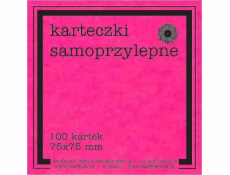 Fluo samolepicí bankovky 75x75mm 100K růžové
