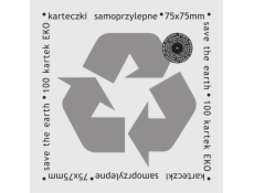 Ekologické adhezivní karty 75x75mm 100k bílá