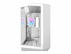 Počítačová skříň Darkflash DY470 (bílá) + 4 ventilátory + držák GPU