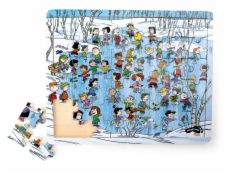 Small Foot Dřevěné puzzle zima 48 dílků