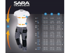 SARA Pracovní montérky Sara Workwear, modré, velikost M