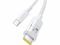 Baseus Gem Rychlonabíjecí kabel USB C na USB C 1 m 100 W Bílá