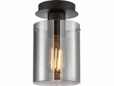 Italux stropní svítidlo Italux Sardo SPL-5581-1SC-BK-SG stropní stropní svítidlo bodové 1x40W E27 černá/kouř.
