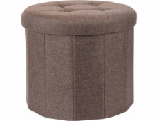Home Styling Collection Pouf s prošívaným sedákem OTTOMAN, 45 x 39 cm, hnědá