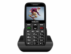 EVOLVEO EasyPhone XR, mobilní telefon pro seniory s nabíjecím stojánkem, černá