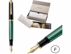 Pelikan Souverän 600 plnicí pero Vestavěný výplňový systém Černá, zlatá, zelená 1 ks.