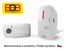 ELEKTROBOCK Bezdrátový síťový zvonek BZ11 / 50m / 230V / 60dB
