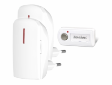 ELEKTROBOCK Bezdrátový síťový zvonek BZ11-21 2x přijímač / 50m / 230V / 60dB