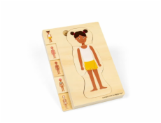 Bigjigs Toys Dřevěné puzzle Anatomie dívka