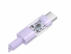 Baseus Gem Rychlonabíjecí kabel USB A na USB C 2 m 100 W Fialová