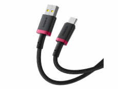 Baseus Dura Rychlonabíjecí kabel USB typu A na typ C 60 W 1 m černý, Červená