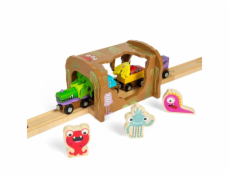 Bigjigs Rail Dřevěný tunel Příšerky