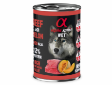 ALPHA SPIRIT WET Oksekod med melon - vadfoder til hunde - 400g