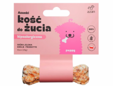 AZANKI Hypoalergenní kost z jelení kůže s králíkem a probiotikem Puppy - pochoutka pro psa - 10 cm