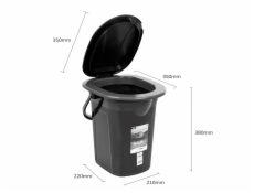 Turistická toaleta GreenBlue GB320BB černá šedá 19L